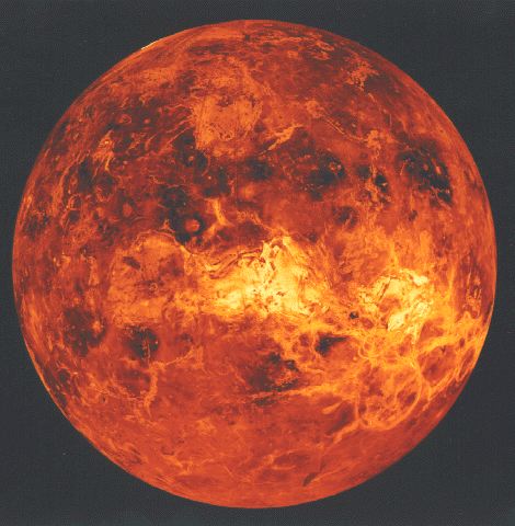 Hemispheric view of Venus.
